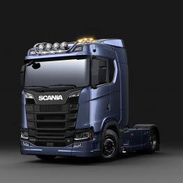 Rvs daklampenbeugels - Scania - voor Scania NTG.
