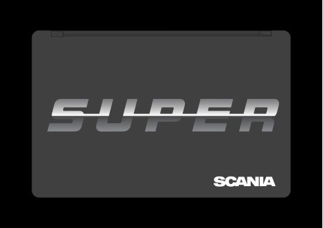 Takaroiskeläpät Scania SUPER -logolla.