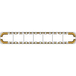 2614249 2614249。金色超薄型,装备齐全,琥珀色LED警告系统1778 mm。