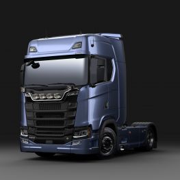 Pas oświetlenia ze stali nierdzewnej do pługa śnieżnego - Scania - do serii Scania NTG.