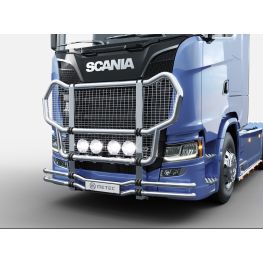Frontbeskyttelsesstænger i rustfrit stål – METEC til Scania NTG-, R- og S-førerhuse.