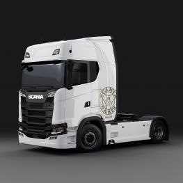 2713164 Stort gullfarget Scania Vabis-symbol.