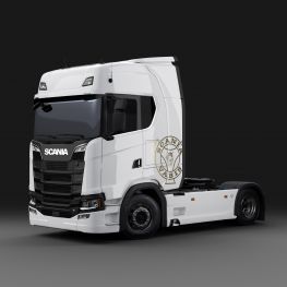 2713164&#x20;Large&#x20;gold&#x20;Scania&#x20;Vabis&#x20;symbol.