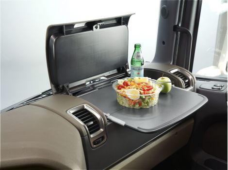 Fold-out table passenger side
