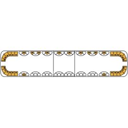 2546807.&#x20;Aurum&#x20;alacsony&#x20;profil&#x00FA;,&#x20;borosty&#x00E1;nsz&#x00ED;n&#x0171;&#x20;LED-es&#x20;figyelmeztet&#x0151;&#x20;rendszer&#x20;&#x00FC;res&#x20;modulokkal&#x20;a&#x20;h&#x00E1;toldal&#x20;k&#x00F6;z&#x00E9;pr&#x00E9;sz&#x00E9;n&#x00E9;l.&#x20;1346&#x20;mm.