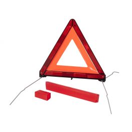 Foldable warning triangle.