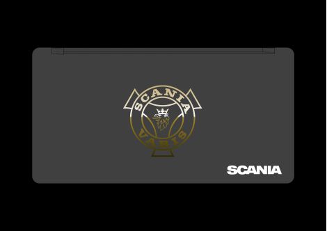 Bakre&#x20;skvettlapper&#x20;med&#x20;Scania&#x20;Vabis-logo.